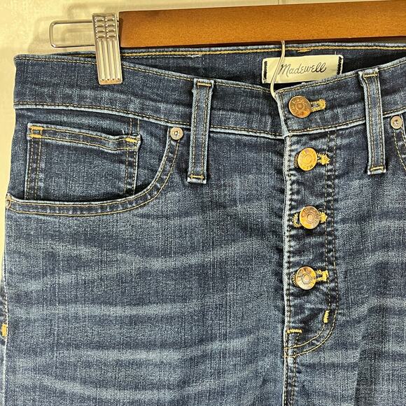 Madewell High Rise Skinny Button Fly Size 29 Blue - Picture 2 of 7